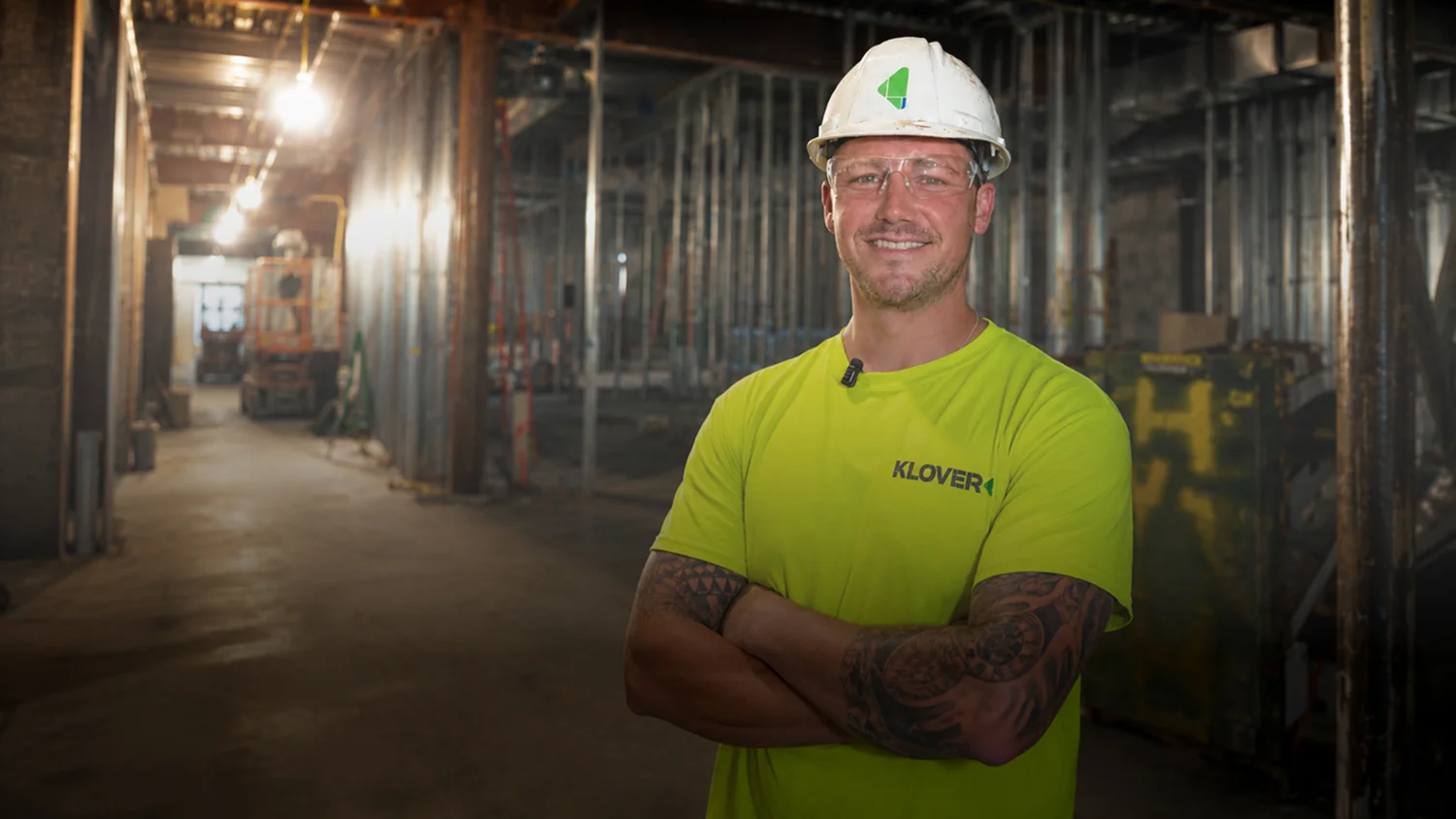 Klover construction team collaborating on site